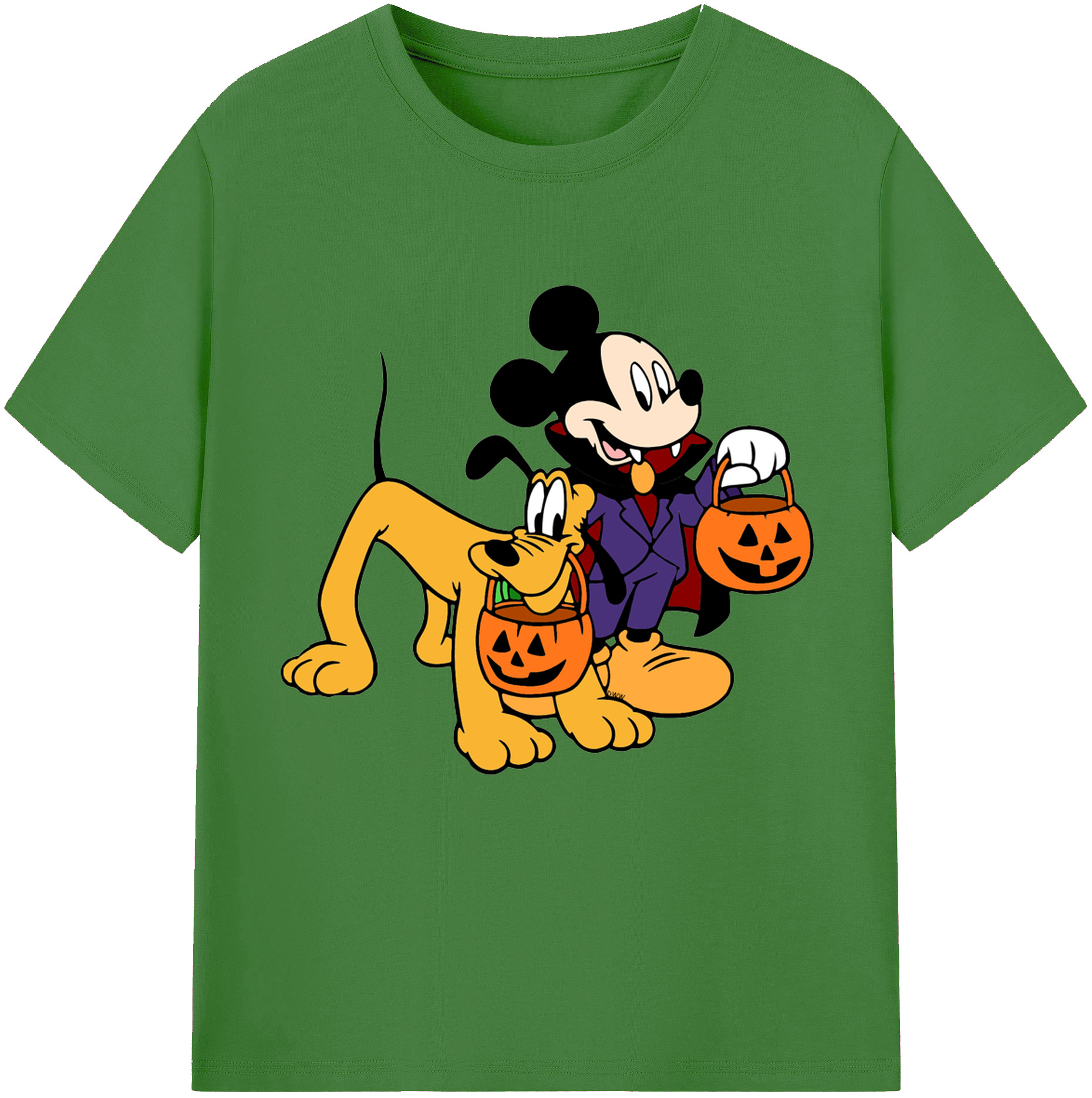 （画像用） ミッキーマウス Mickey Mouse レディースカジュアルプリントTシャツ（綿100％）